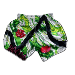Shorts de Muay Thai légers à taille élastique, vêtements d'entraînement MMA, boxe, kickboxing, sportswear, option de taille personnalisée - Product Image 1