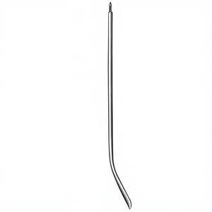 Aguja Redon de 19.5 cm (7-3/4 pulgadas) 18 Charr, con punta de cuchillo ligeramente curvada y extremo roscado, instrumento quirúrgico para procedimientos médicos - Product Image 3