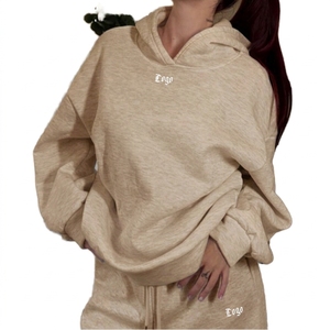 Sudadera con capucha de forro polar para hombre, lavada, desgastada, de corte holgado, sin forro, bordada, para invierno, 350GSM, con efecto rasgado, ajuste holgado, logotipo frontal personalizado en relieve - Product Image 1