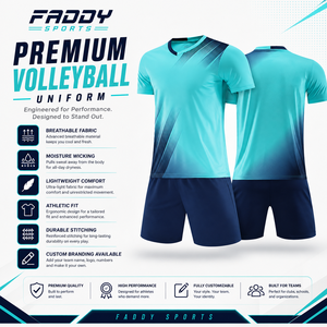 Ensemble d'uniformes de volley-ball personnalisés en sublimation, respirant et à séchage rapide, maillot et short d'équipe pour hommes et femmes, vêtements de volley-ball - Product Image 5