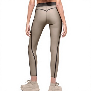 Ensemble décontracté 2 pièces pour femme, couleur unie, leggings de yoga en tricot, soutien-gorge de sport, respirant, écologique, séchage rapide, 100% coton, fitness - Product Image 3