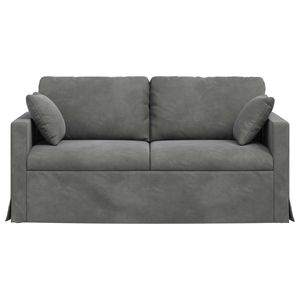 โซฟาห้องนั่งเล่นกำมะหยี่สีเทาเข้มขนาด62.20x30.71x31.50นิ้ว - Product Image 4