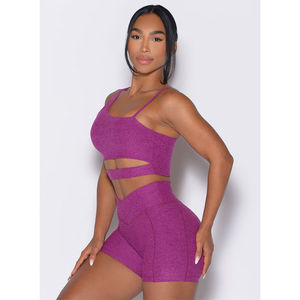 Soutien-gorge croisé à dos nu, extensible et offrant un maintien 4 directions, avec décolleté en V croisé à l'avant, grande taille, écologique et respirant, pour femmes, fitness et sport - Product Image 6