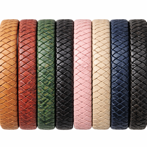 Cordon en cuir tressé véritable haute ténacité, corde ronde pour sacs, matériaux de bricolage de luxe - Confection artisanale Conifer - Product Image 1