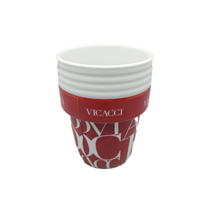VICACCI Luxury Ceramic Coffee Mug with Anti-Scald Silicone Sleeve Ribbed Porcelain Tea <b>Cup</b> <b>Set</b> for Office and Home - Product Image 1