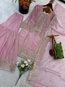 นำเสนอคอลเลคชั่นใหม่พร้อมใส่ ชุดเสื้อ-กระโปรงผ้าไหมปักลายหนักประดับเลื่อม พร้อมผ้าคลุมไหล่ ตัดเย็บสำเร็จพร้อมใส่ - Product Image 6