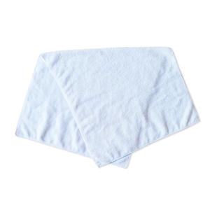 Un lato cotone un lato in poliestere bianco per <span class=keywords><strong>la</strong></span> stampa a sublimazione formato personalizzato a mano telo mare bianco 330 400GSM - Product Image 2