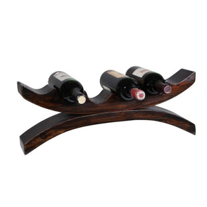 Handcrafted Premium Wooden Wine Bottle Stand Elegant Single Bottle Storage Organizer & Luxury Desktop For Kitchen And Dining - Product Image 2