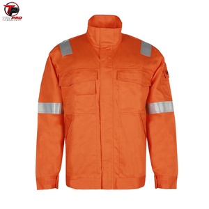 Chaqueta de Trabajo de Poliéster Ignífuga de Alta Visibilidad con Tiras Reflectantes, Uniforme de Seguridad Transpirable para Minería y Soldadura - Product Image 1