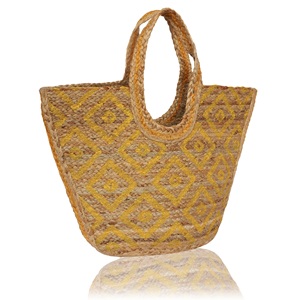 Bolso de mano tipo tote cruzado de yute trenzado ecológico con diseño de letras abiertas, estilo bohemio, hecho a mano, informal para mujer, tendencia 2026 - Product Image 5