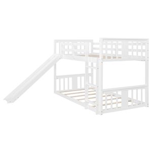 Letto a Castello Bianco con Scivolo e Scala per Bambini (Vecchio SKU LT000108AAK) - Product Image 6