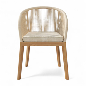 Outdoor Dining <b>Table</b> Set Gray Color with Teak Wooden Frame Material and Soft Cushion for <b>Garden</b> Furniture Decoration - Product Image 5