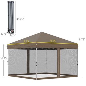 Tenda a Baldacchino Pop-up Color Kaki 3x3 Metri - Product Image 2