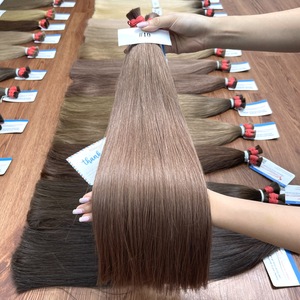 Extensiones de pelo vietnamita virgen sedoso de alta calidad a granel 100% cabello humano natural a granel - Product Image 1