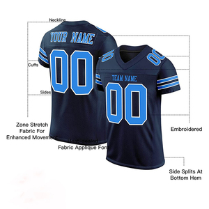 Jersey de Lacrosse con Logotipo Personalizado, Sublimado en Azul Marino, de Alta Resistencia, para Juego, Venta al Por Mayor, Fabricante OEM - Product Image 6