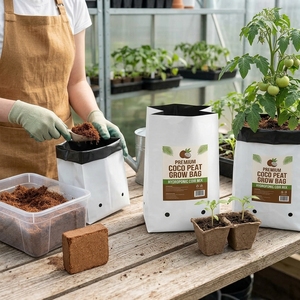 Pre-Punched Drain Holes Cocopeat Grow Bag Slab Reusable Indian Manufactured 100% PP Material Hydroponics Mushroom Grow - Product Image 5