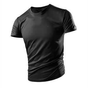 เสื้อยืดคอกลมแขนสั้นทรงปกติสำหรับผู้ชาย ผ้าฝ้าย 100% 300GSM สวมใส่สบาย ระบายอากาศได้ดี แห้งเร็ว พร้อมโลโก้ด้านหน้า - Product Image 6