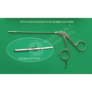 Moona E.N.T. Instruments AR-11900NR Pince de préhension droite pour arthroscopie, 13 cm, gaine 3,4 mm, 1x2 dents, pour genou orthopédique - Product Image 2