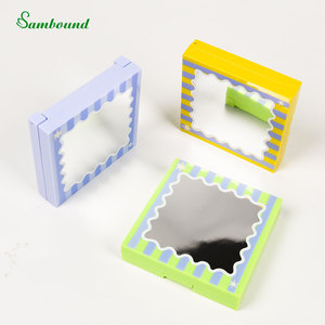 Wholesale Custom Square Highlighter Contour Empty Palette Multi-Color Snap-on Case Silver Foil 3D Printed Patterns Case - Product Image 4