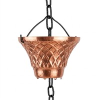 Chaîne de pluie tendance en cuivre pour drainage de gouttière, dispositif de dérivation de descente de toit, décoratif extérieur