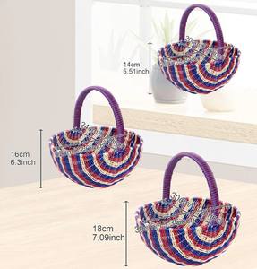 ตะกร้าปิกนิกหวายพับได้คุณภาพสูงสไตล์วินเทจอเมริกัน สำหรับงานเทศกาล งานแฮนด์เมด เป็นมิตรกับสิ่งแวดล้อม เหมาะสำหรับตั้งแคมป์ วันรำลึก/วันที่ 4 กรกฎาคม - Product Image 6