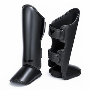 Espinilleras de Cuero y PU para Entrenamiento de Muay Thai, MMA y Boxeo - Product Image 1