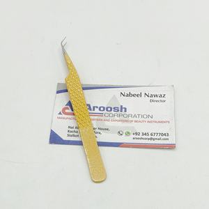 Pince à épiler en or pailleté à 45 degrés, extension de cils pointue professionnelle en acier inoxydable de haute qualité avec poignée en diamant, vente en gros - Product Image 3