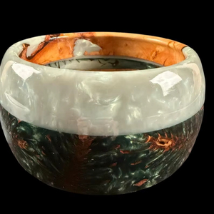 Tazón de Resina y Madera de Lujo, Ecológico, Lavable, Hecho a Mano, Moderno, Estilo Costero, Centro de Mesa Decorativo y Elegante para el Hogar y la Cocina - Product Image 1