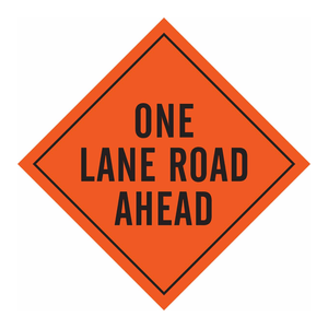 ป้ายเตือนถนน Brady One Lane Road แบบสะท้อนแสง ทนทานต่อสภาพอากาศ ทำจาก PVC - Product Image 3