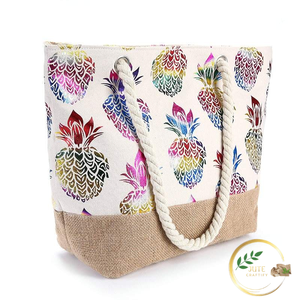 Sac fourre-tout en toile de jute haute résistance, écologique et réutilisable pour les courses au supermarché et à l'épicerie - Product Image 3