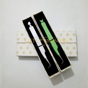 Pince à épiler pour extensions de cils en acier inoxydable, nouvelle, antistatique, antimagnétique, à pointe lisse, avec logo personnalisé, vente en gros - Product Image 4