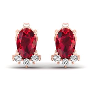 Boucles d'oreilles clous REYES pour femme en argent sterling 925 et moissanite, prix d'usine, cadeaux de mariage et d'anniversaire, bijoux - Product Image 2