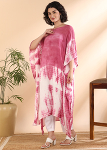 High Quality Designer Rayon <b>Kaftan</b> Tie Dyed <b>Summer</b> Daily Wear Regular Fit Sweetheart neck at Best Price by Supplier - Product Image 6