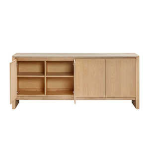 Mueble de Salón Moderno de Madera Maciza con 4 Puertas Planas, Mueble de Almacenamiento Minimalista para Interiores Minimalistas - Product Image 4