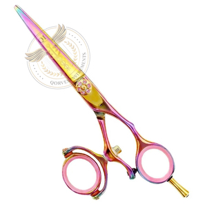 Ciseaux de barbier professionnels à poignée pivotante en acier inoxydable, lame tranchante, pour fournitures de salon de coiffure, qualité A+ - Product Image 6