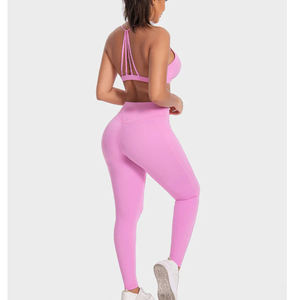 Customized Seamless Eco-Friendly Anti-Bacterial Spandex/Nylon Fitness Apparel Breathable Made Pakistan 2025 New Custom Yoga Set - Product Image 5