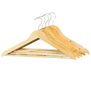 Perchas de Madera Resistentes para Trajes, Perchas de Madera Maciza de Primera Calidad para Ropa, Exhibición para Hoteles y Comercios Minoristas, OEM - Product Image 1