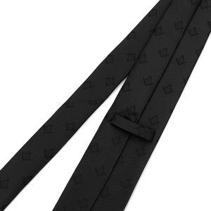 Último Diseño de Corbata Masónica Bordada a Máquina en Poliéster Negro, Corbata Casual de Regalia Masónica en Venta - Product Image 3