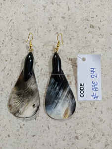 Talentosos artesanos indios hechos a mano altamente pulidos cuerno de toro Real pendientes de gota de Color marrón corte princesa diamante mejor calidad par - Product Image 5