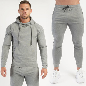 Ensemble de survêtement kaki pour homme, sweat-shirt à capuche à manches longues, poches latérales, vêtements décontractés, coton respirant, fibre élastique, coupe ample - Product Image 2