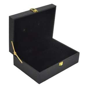 Hot Sell Leather Box With Gold Horse Bit Handle Decorative Boxes & <b>Bins</b> Latest Arrival Multifunctional Style Storage Box Black - Product Image 3