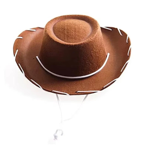GENERSA SPORTS Unisex Cowboy <b>Hat</b> Red Brown Felt 100% Polyester Digital Printing Western Style Adjustable <b>Band</b> Party Casual Four - Product Image 5
