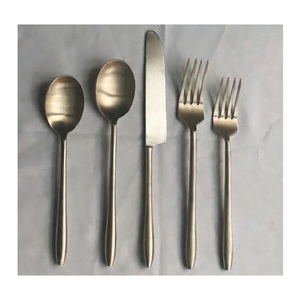 Juego de Cubiertos de Diseño con Baño de Cobre, Vajilla, Regalo de Inauguración, Decoración de Boda, Cubertería, Cuchara para Postre, Tenedor, Cuchillo, Vajilla para Cena - Product Image 2