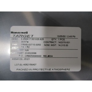 AMAT 0190-28093 300MM Target 025X20.625" APX-KT - อุปกรณ์และชิ้นส่วนเซมิคอนดักเตอร์ระดับโลกที่เชื่อถือได้ - Product Image 3