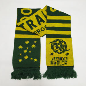 Écharpe pour homme en acrylique 100% léger, écologique, personnalisable, jacquard haute définition, motif football national mondial - Product Image 1