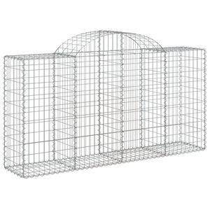 Juego de 2 Cestas de Gabión de Hierro Galvanizado Plateado para Cercas, Enrejados y Puertas - Product Image 3