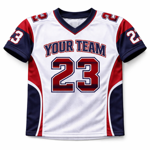 Camisetas de fútbol americano personalizadas para equipos y ligas, de secado rápido, transpirables, de poliéster, con nombre y número del jugador sublimados. - Product Image 1