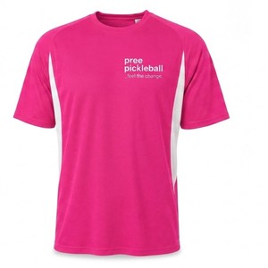 T-shirt unisexe à manches courtes et col rond pour pickleball, séchage rapide, respirabilité zonée, finition mate, maillot de sport de luxe - Product Image 1