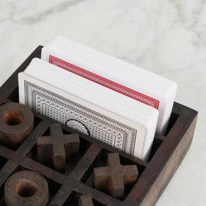 Jeu de dominos et dés en bois style bateau à motif X O XO, jeux nautiques, coffret cadeau, prix abordable - Product Image 5