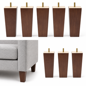 Patas de Muebles de Madera, Base Rectangular de Madera Maciza para Sofá, Diseño Moderno, Fácil Instalación, Uso en Hogar y Oficina, Pata de Sofá de Madera Maciza - Product Image 3